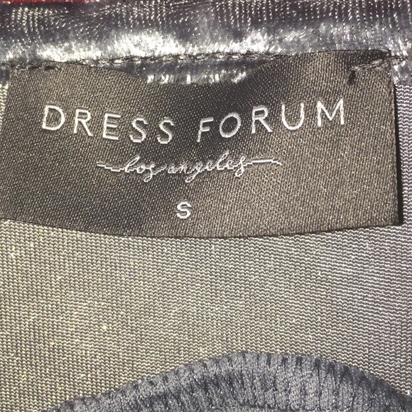 Gray velvet dress with sparkles on front bottom - Picture 4 of 4